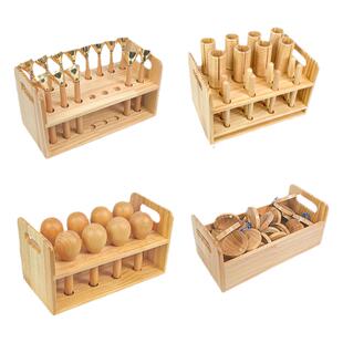 奥尔夫打击乐器音乐教室组合碰铃鼓响板摇铃双响筒沙锤木盒收纳盒