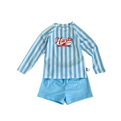 男童分体长袖防晒速干泳衣