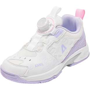 安奈儿女童羽毛球鞋专业训练防滑轻便跑步网面透气大童儿童运动鞋