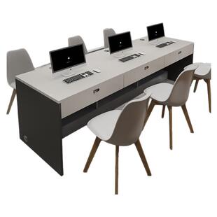 房地产中介门店德佑前台桌可定制标准双三人位八人位前台收银桌椅