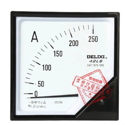DELIXI德力西指针式电流表42L6-A 100/5 200/5 150/5 交流电压表