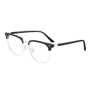 普莱斯半框眼镜男款网上专业可配近视有度数镜片防蓝光辐射眼睛女