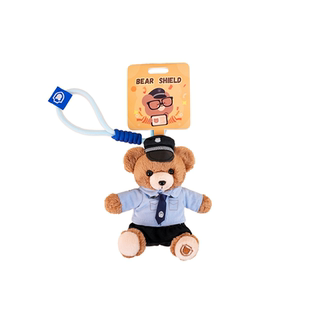 警网优选七小福法医警熊特警钥匙扣公仔玩偶毛绒包包小挂件钥匙链