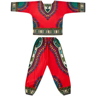 儿童非洲鼓演出服男女童印第安人舞蹈泰国民族幼儿园手鼓表演服装