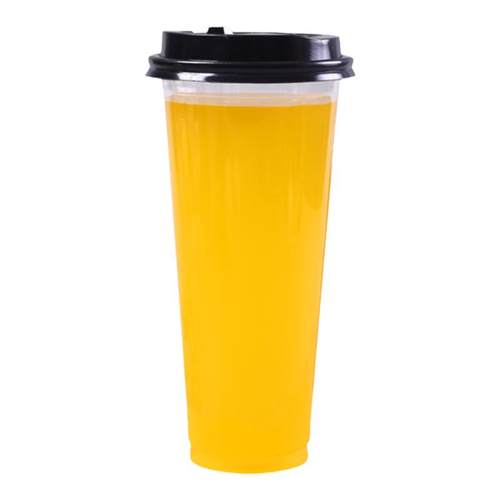 90口径奶茶杯一次性透明塑料杯500毫升果汁封口豆浆杯子商用定制