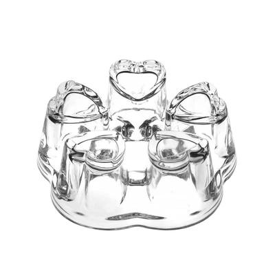 蜡烛台煮茶炉玻璃心形加热底座