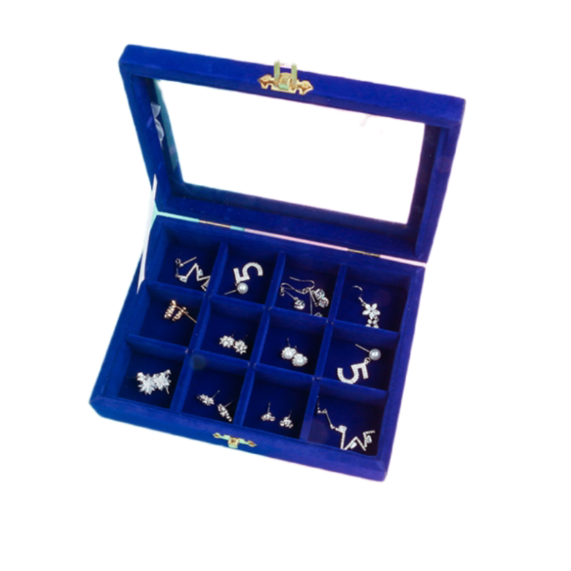 冰花绒小首饰盒饰品展示架展示架子耳钉项链耳环戒指盒精致收纳盒