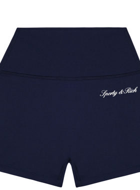 [春夏新品]Sporty&Rich 女士弹力紧身显瘦瑜伽裤骑行短裤