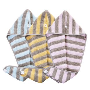 金号干发帽纯棉浴帽干发巾全棉毛巾料柔软吸水清新时尚洗浴裹头