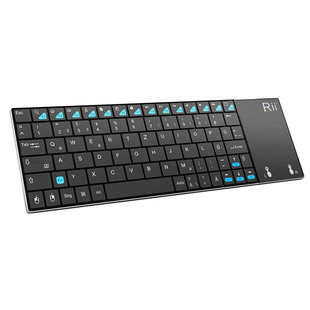 Rii i12超薄无线2.4G迷你键鼠一体套装 静音巧克力按键多点触控