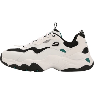 斯凯奇官方正品新款男鞋厚底老爹鞋三代经典熊猫鞋学生休闲运动鞋