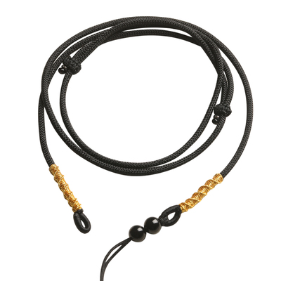 天珠挂绳横穿挂脖锁骨手工编织男女项链绳子藏式黄金玉吊坠挂件绳