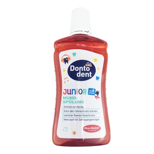 德国DM东托儿童孕妇水果味漱口水 6岁以上减少虫齿深层清洁500ml