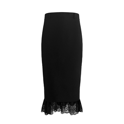 ECHOADE蕾丝拼接半身裙