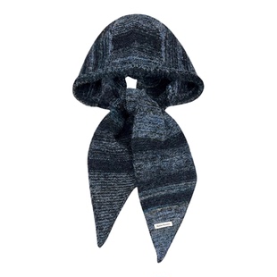 Classy key新加坡设计师联名款连帽围巾一体女冬季保暖百搭护耳帽