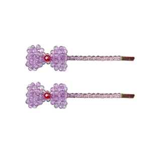 元气甜妹冬日爱心手工swingset同款手工爱心水晶发夹刘海夹一字夹