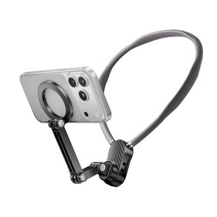 第一视角拍摄手机挂脖支架运动相机直播挂脖子式手机支架懒人神器磁吸防抖固定胸前拍摄防抖直播VLOG骑行钓鱼