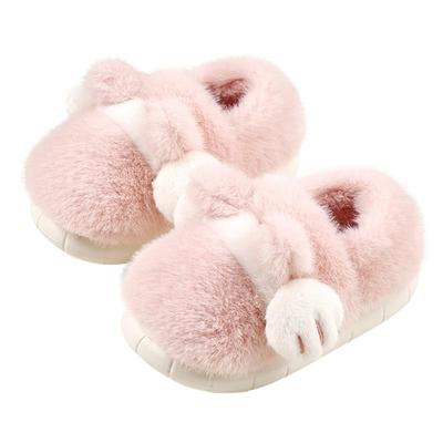 巴拉巴拉儿童棉拖鞋女童2025冬季新款宝宝室内可爱包跟男童毛毛鞋