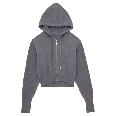 Lovedeath韩系连帽针织短款外套