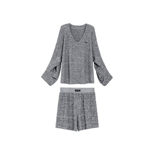 Turn Signal大V领针织T恤短裤套装女2026新款休闲时尚两件套春秋
