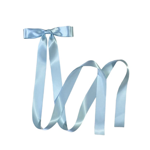 蓝色超长飘带大蝴蝶结发夹发卡后脑勺顶夹超仙少女发夹芭蕾风头饰