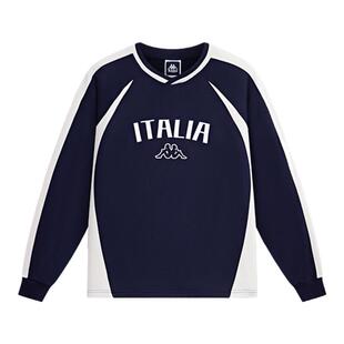 Kappa卡帕背靠背秋季新款运动卫衣女情侣休闲针织套头衫上衣男款