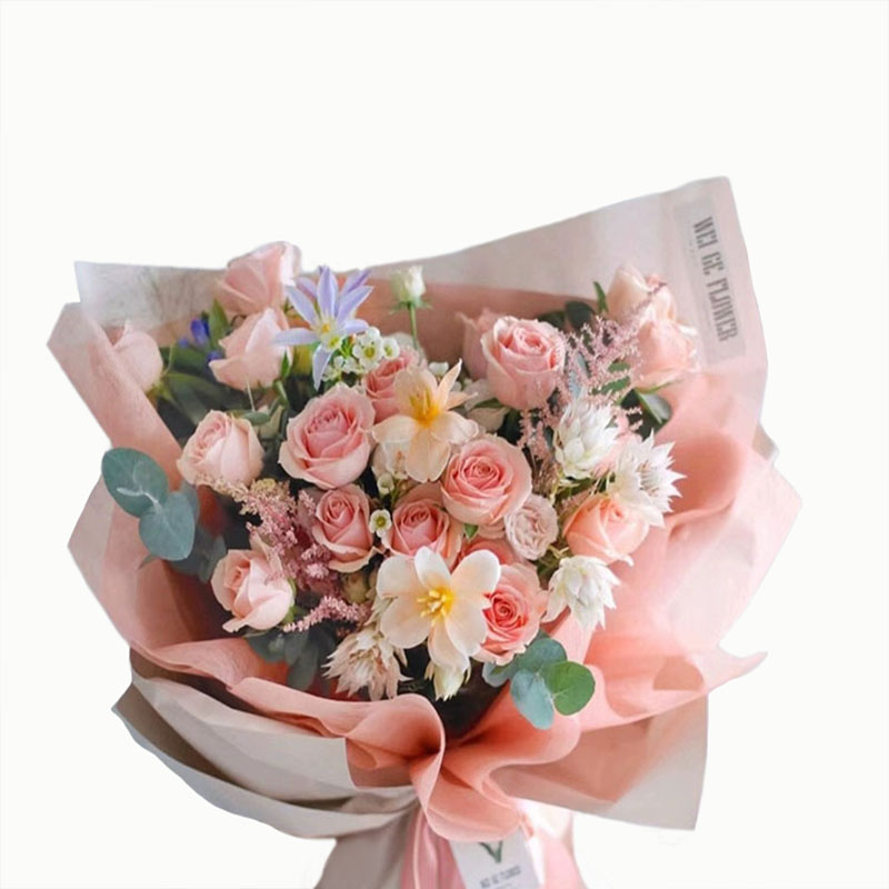 韩国进口棉纸鲜花内衬花束包装纸/INS风无纺布棉纸防水鲜花包装纸