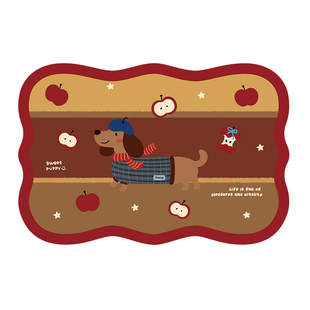 卡通小狗仿羊绒地毯吸水浴室地垫加厚防滑脚垫厕所卫生间门口垫子