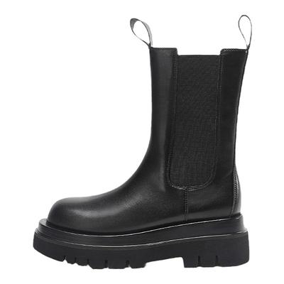 秋冬烟筒靴厚底切尔西靴达芙妮