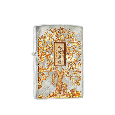 zippo打火机金枝满盈摇钱树