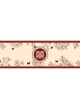 桌垫保护垫电视柜皮革结婚红色