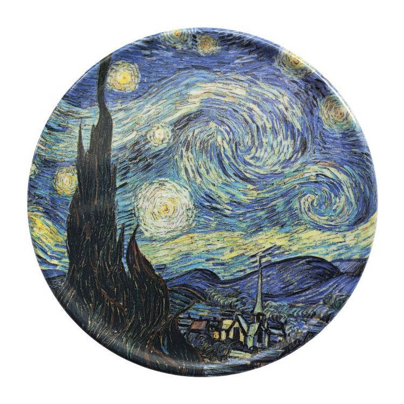 油画梵高杯垫复古风欧式隔热垫餐桌垫茶垫星空鸾尾花睡莲日出印象