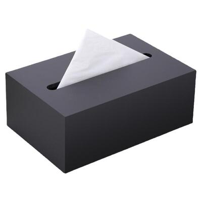 民宿商务前台高级黑北欧纸巾盒