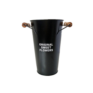 干花鲜花插花桶 田园家居饰品花桶花盆 花器花店鲜花铁皮桶醒花桶