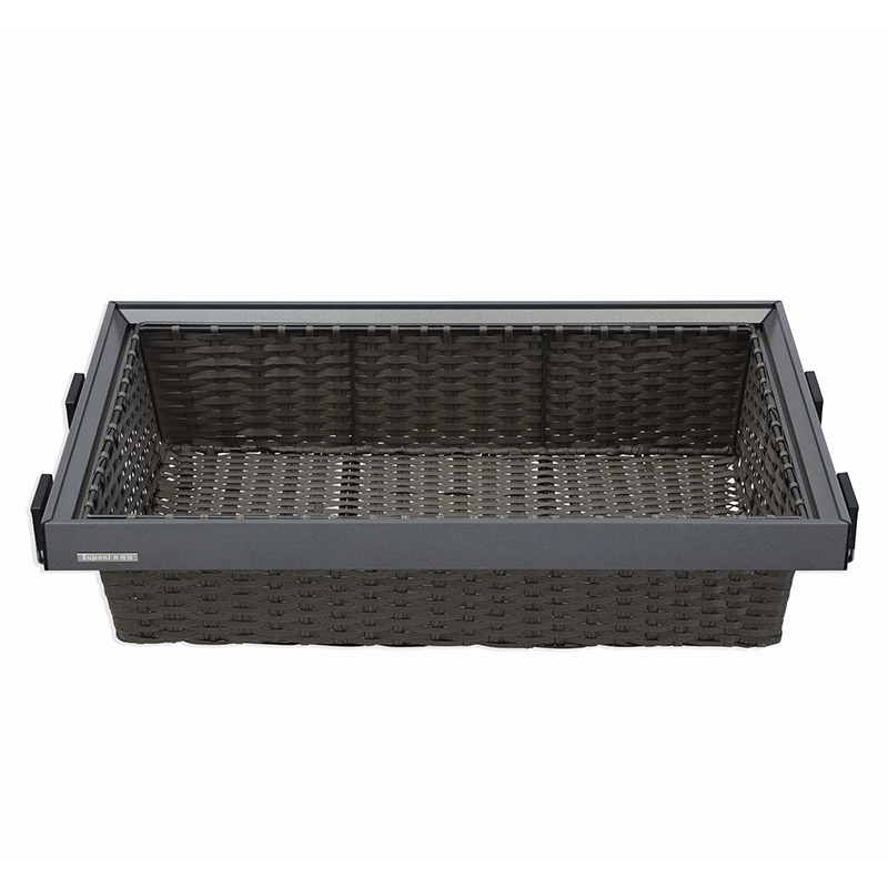 衣帽间拉篮衣柜收纳阻尼编织藤篮推拉缓冲鞋架衣物篮储物篮抽屉式