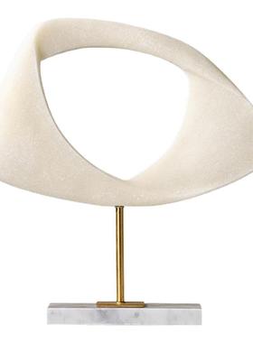 简约抽象石英彩带客厅样板房摆件