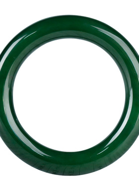 和田玉碧玉手镯女款圆满