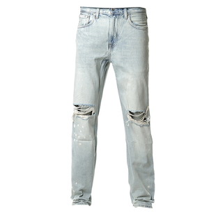 Calvin Klein/凯文克莱CK 男士做旧破洞水洗长裤牛仔裤LV04RD721G