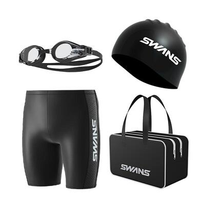 swans游泳裤男款三件套成人装备