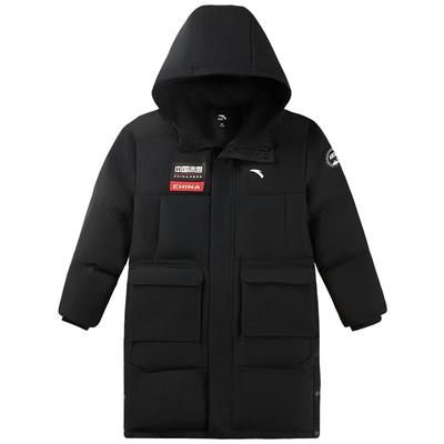 安踏儿童长款加厚羽绒服男童外套
