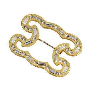 25凯旋门系列饰品~镶钻镂空锁头项链/胸针 珍珠花朵戒指/耳饰女