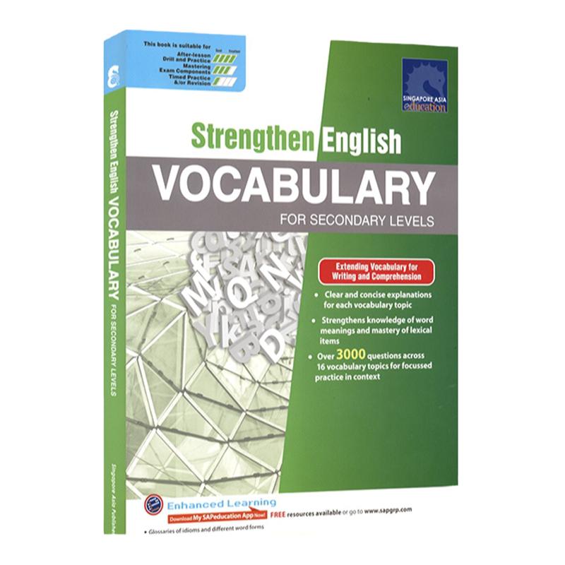 初一至初三英语词汇练习册 SAP Strengthen English Vocabulary For Secondary Levels新加坡英语词汇初中教辅英语强化系列正版