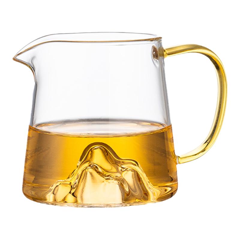 观山玻璃公道杯一体套装高端耐热加厚茶海分茶器茶滤日式网红公杯