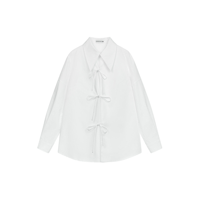 DOSORDONTS蝴蝶结系带细绳衬衫