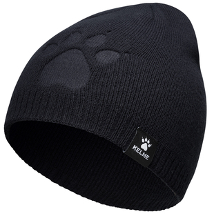 KELME卡尔美帽子冬季男保暖防寒骑行针织显小户外遮耳跑步针织帽