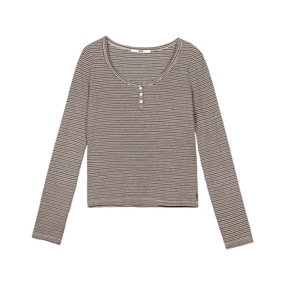 SPELLEDIT亨利条纹长袖T恤