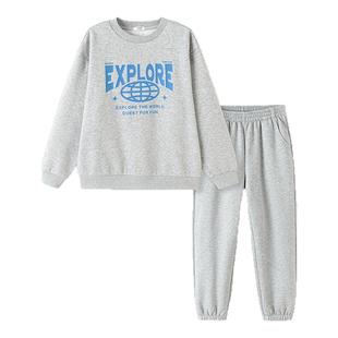 巴拉巴拉balaOne儿童套装女童男童2件套新款童装2025冬装加绒保暖