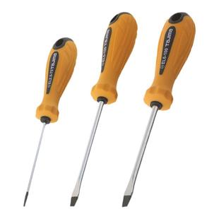 日本田岛螺丝刀一字型 短柄螺丝批改锥起子胶柄强磁性螺丝刀