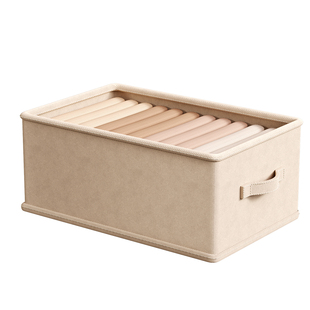 日本衣服收纳盒放衣柜分层神器衣物裤子整理盒布艺可折叠储物家用