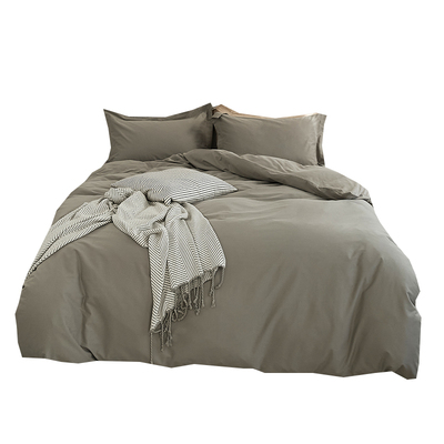 冬天灰色纯棉磨毛床单四件套